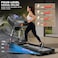 جهاز المشي المنزلي PowerMax Fitness Tdm-96M بقوة 4 حصان، يتحمل حتى 110 كجم، سرعة حتى14 كم، 4 مستويات ميل يدوية، بلوتوث للتطبيقات، ومكبر صوت، ومشغل MP3، وجهاز تدليك، وجهاز كارديو قابل للطي، وشاشة LCD.