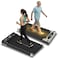 جهاز المشي PowerMax Fitness Flippad بمحرك تيار مستمر بقوة 2.5 حصان، جهاز مشي 3 في 1، ووظيفة تدليك بالضغط مدمجة، وتقنية بلوتوث للموسيقى، ومكبر صوت، وشاشة LED، يتحمل حتى 120 كجم، سطح الجري 920 × 370 مم