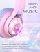 iClever BTH13 Bluetooth Kids Headphones, Cat Ear LED Light Up Wireless Kids Headphones with Volume Limited (74/85/94dB), 50H Playtime, Children Headphones with MIC Over Ear for School/Tablet/PC
