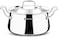Bergner Argent Samsara 18cm (2.8L) Tri-Ply Stainless Steel Deep Cooking Pot, Cook &amp;  Serve Handi for Biryani, Rice, Curries, Pulao, Consumes Less Oil, Healthy Cooking, Induction &amp; Gas Stove Compatible