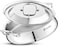 Bergner Argent Samsara 28cm (8L) Tri-Ply Stainless Steel Deep Cooking Pot, Cook &amp;  Serve Handi for Biryani, Rice, Curries, Pulao, Consumes Less Oil, Healthy Cooking, Induction &amp; Gas Stove Compatible
