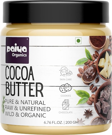 Paiya Organics Cocoa Butter, 200g - Firm Body Butter Lotion for Dry Skin
