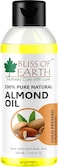 Bliss Of Earth Sweet Almond Oil For Skin, Cold Pressed Organic Sweet Almond Oil For Hair, 100% Pure &amp; Unrefined Almond Oil For Face, Nails &amp; Baby Skin - 100ml