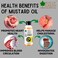 Bliss of Earth Mustard Body Oil, 100ml - Travel Size Warming Massage, Scalp &amp; Hair Care Oil