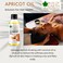 Bliss Of Earth Cold Pressed Organic Apricot Oil For Skin, Unrefined &amp; Pure Apricot Oil For Hair Growth, Wildcrafted Himalayan Apricot Oil For Nails, Face, Body, Massage &amp; Deep Hydration - 100ml