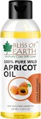 Bliss Of Earth Cold Pressed Organic Apricot Oil For Skin, Unrefined &amp; Pure Apricot Oil For Hair Growth, Wildcrafted Himalayan Apricot Oil For Nails, Face, Body, Massage &amp; Deep Hydration - 100ml