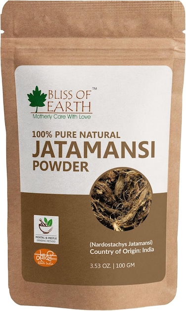 Bliss of Earth Jatamansi Powder, 100g - Scalp Care Hair Maskm Smooth Hair Treatment