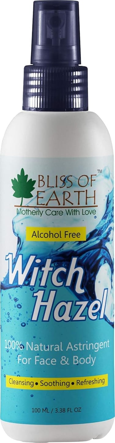 Bliss of Earth Witch Hazel Toner for Oily Skin, 100ml - Pores &amp; Face Toner, Oil Control