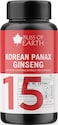 Bliss Of Earth Korean Red Panax Ginseng Capsules For Men &amp; Women, 500mg High Potency Root Extract 60 Veg Capsules For Energy, Stamina &amp; Performance