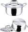 Vinod Platinum Triply Stainless Steel Saucepot with Lid- 26 cm, 6.8 Litre, Silver (Induction Friendly, Non Stick)
