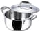 Vinod Platinum Triply Stainless Steel Saucepot with Lid- 26 cm, 6.8 Litre, Silver (Induction Friendly, Non Stick)