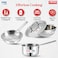 Vinod Platinum Triply Stainless Steel Cookware Set - 4 Pc, Kadai (24cm, 3.3l), Frypan (24cm, 2.2L) with Common Lid, Saucepan (16 cm, 1.6L)