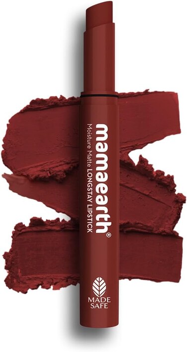 Mamaearth Moisture Matte Long Stay Lipstick 16 Hazelnut Brown 2g