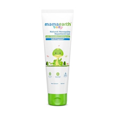 Mamaearth Natural Mosquito Repellent Gel - 100ml  DEET Free   Protects from Dengue, malaria &amp; Chikungunya  Made safe Certified   Protection from Mosquitoes   Safe if ingested