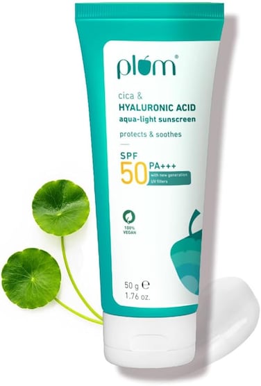 Plum Cica &amp; Hyaluronic Acid SPF 50 PA+++ Sunscreen 50g