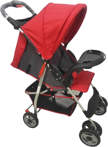 Moon Bezik One Fold Baby Stroller &ndash; Fire Red   Lightweight, Compact &amp; Travel-Friendly