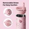 BOTTLE BOTTLE Insulated Water Bottle 24oz with Straw Lid and Handle for Sports Travel Gym Stainless Steel Water Bottles Double-Wall Vacuum Metal Leak Proof BPA-Free (Flower Frenzy)