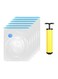 6-Piece Vacuum Reusable Sealer Storage Bag With Suction Pump Clear/Blue/Yellow 50x70cm