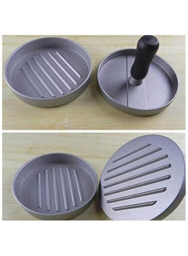 Dubai Gallery Cookware Hamburger Patties Maker Aluminum Die Casting Single Burger Press Meat Press Cooking Pressers Silver