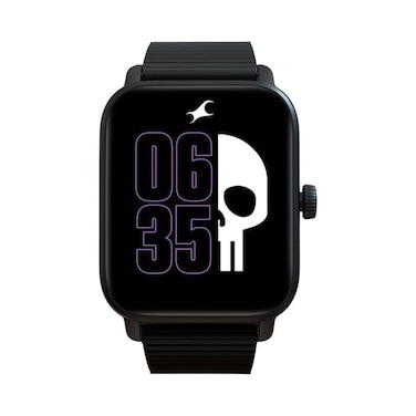 Reflex Phantom Smart Watch 1.85" Ultra UV Square Display, BT Calling, AI Voice Asst, Health Monitoring Mesh Unisex Black 38103AM01