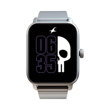 Reflex Phantom Smart Watch 1.85" Ultra UV Square Display, BT Calling, AI Voice Asst, Health Monitoring Mesh Unisex Silver 38103AM02