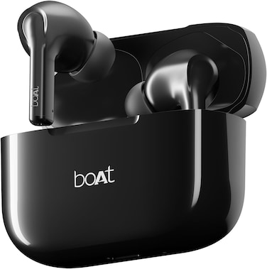 boAt Airdopes 163 in Ear Earbuds with 40 HRS Battery, Bluetooth, Fast Charge, 13mm Drivers, IPX5, Quick Touch Response Control (Active Black)