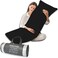 MUSA&Acirc;&reg; Full Body Long Pillow - Breathable Polyester Filling, Pregnancy Pillow for Belly Support (Black, 50 x 140cm)