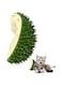 NALACAL Cat Corner Self Groomer, Cute Durian Shape Soft Cat Grooming Brush, Wall Mount Cat Corner Scratcher Wall Brush, Durian Shape, Wall Corner Scratcher, Massage Combs for Cats, Green