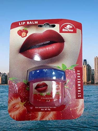 Alatar Strawberry Lip Balm Therapy for Soft &amp; Pink Lips &ndash; Moisturizing Lip Salve, 10g