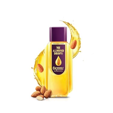 Bajaj Almond Drops Hair Oil - 300ml, 6X Vitamin E Nourishment, Non-Sticky Hair Oil For Hair Fall Control