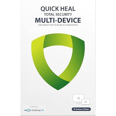 Quick Heal Total Security Multi-Device for 5 Device 3 Year   Windows, MAC and Android   Digital Subscription