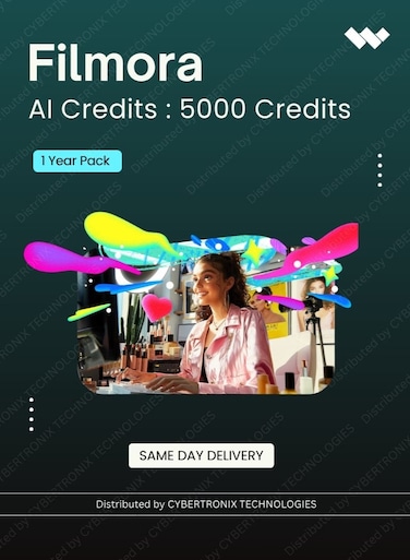 اعتمادات Filmora AI: 5000 نقطة ترخيص رقمي لمدة عام واحد