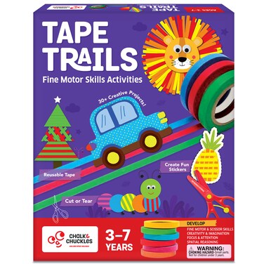 Chalk and Chuckles-Tape Trails &ndash; 30+ Mess-Free Tape Art &amp; Craft Kit