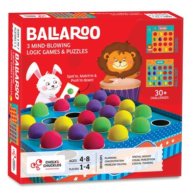 Chalk and Chuckles-Ballaroo &ndash; 3-in-1 Logic &amp; Strategy Game