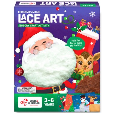 Chalk and Chuckles-Christmas Magic Lace Art &ndash; Holiday Lacing Craft Kit