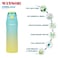 Winsor Pinnacle Wave Hydration Bottle 1000 Ml    Leak-Proof Water Bottle with Protein Shaker - Ideal for Gym, School, and Outdoor Sports - Blue