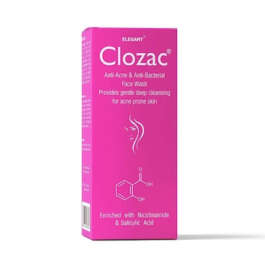 Elegant Clozac Acne Face Wash 60Ml