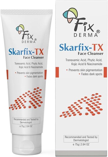 Fixderma Skarfix -Tx Face Cleanser with Tranexamic Acid, Kojic Acid &amp; Niacinamide, Kojic Acid Face Wash, Pigmentation Face Wash for All Skin Types, Face Wash for Women, Face Wash Men - 75gm