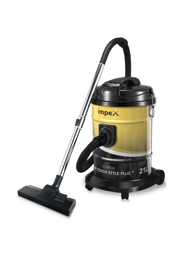 IMPEX Drum Type Vacuum Cleaner 21 Liters Dust Tank Capacity With 5 Meter Power Code, Dust Level Indication, Low Noise Level, Convenient Carrying Handle - VC 4704