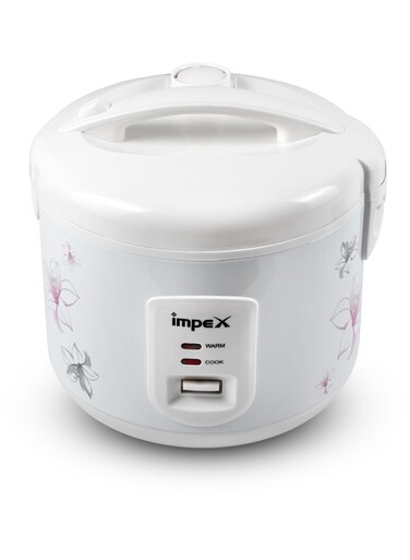 Impex Electric Rice Cooker 1.8L -Deluxe Rice Cooker, Automatic Cooking and Keep Warm, Aluminium Inner Pot, Cool Touch Body and Carrying Handle, High-Quality Heating Coil 700W RC 2803