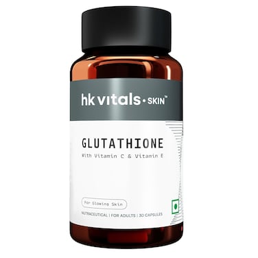 HK Vitals Glutathione, 30 Veg Capsules, with Vitamin C and E