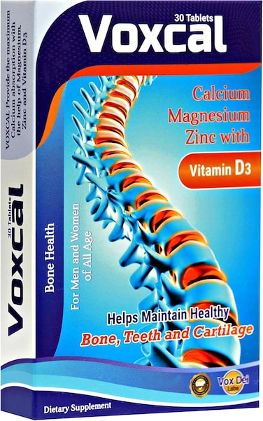 Vox Dei Labs Voxcal Tablets For Calcium &amp; Magnesium, Zinc &amp; Vitamin D3 For Healthy Bones, Teeth And Cartilage For Men And Women, 30 Tablets