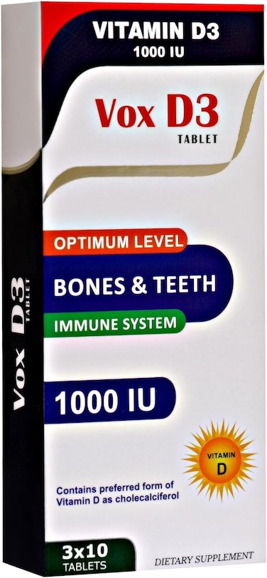 Vox Dei Labs D3 Vitamin D3 Tablets 1000 IU, Supports Bones Teeth &amp; Immune System, 30 Tablets,