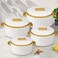 Selvel Camry 4-Piece Insulated Hot Pot Set - Classic White Casseroles / Serving Bowls / Hot Food Containers, Keeps Meals Hot &amp; Fresh for Hours (1L, 1.5L, 2L, 3L), PHPC04-WH
