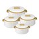Selvel Camry 4-Piece Insulated Hot Pot Set - Classic White Casseroles / Serving Bowls / Hot Food Containers, Keeps Meals Hot &amp; Fresh for Hours (1L, 1.5L, 2L, 3L), PHPC04-WH