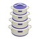 Selvel Atlantic 4-Piece Insulated Hot Pot Set - Elegant Purple Casseroles / Serving Bowls / Hot Food Containers, Keeps Meals Hot &amp; Fresh for Hours (1L, 1.5L, 2L, 3L), PHPA04-pu