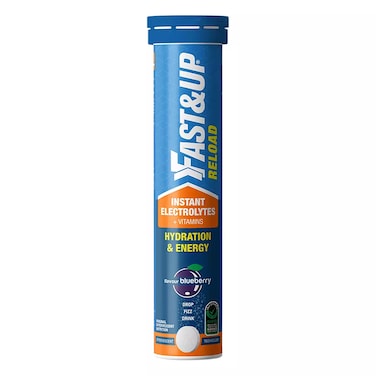 Fast&amp;Up, Reload, Instant Electrolytes + Vitamins, Blueberry, 20 Effervescent Tablets