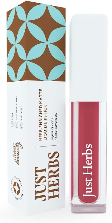 Ayurvedic Creamy Matte Long Lasting Liquid Lipstick - Apricot Coral 2ml