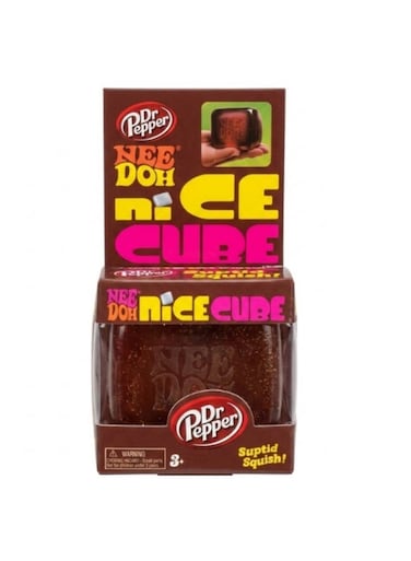 Nee Doh x Dr Pepper Nice Cube Squishy Fidget Toy - Scented Stress Relief Cube, Suptid Squish Texture, Collectible Sensory Toy for Kids &amp; Adults, 3+