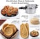 Electric Roti Maker 32CM 1200W Nonstick Aluminum Arabic Bread Maker for Pita Khubz Saj Chapati Khameer Naan Flatbread and Mini Pizza Fast Heating Electric Tortilla Maker with Heat Resistant Handles